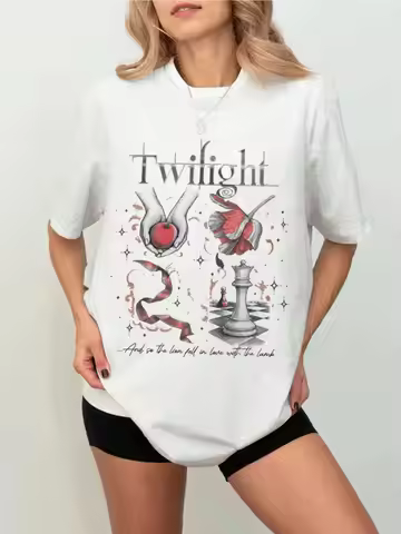 Twilight Saga Fan Gift Vampires Wolves Romance Unisex Shirt Twilight Inspired Shirt Book Cover Aesth