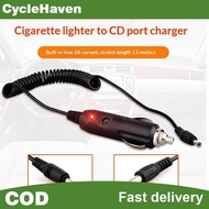 Power Supply 5.5x2.1mm DC Male Plug Spring Extension Cord for Car Accessories