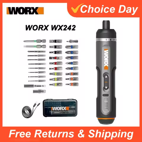 WORX WX242 4V Electrical Screwdriver Set Smart Cordless Electric Screwdrivers USB Rechargeable 30 Bi
