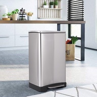 EKO METAL PEDAL DUSTBIN CUBE2 EK1437MT 20L SILVER  TONG SAMPAH