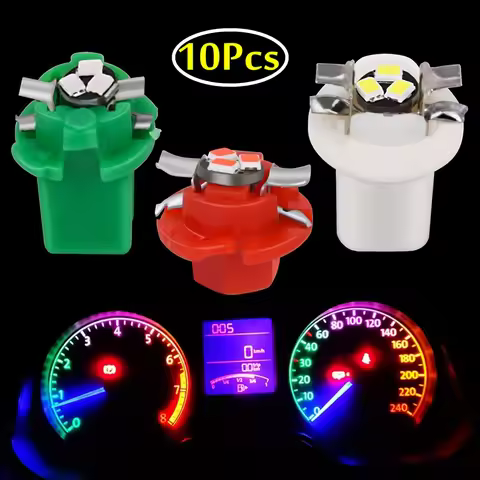 10PCS NEW B8.3D B8.3 B8.4D B8.4 B8.5D B8.5 T5 Super Bright LED Bulbs Car Panel Gauge Dash Lamps Auto