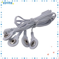 SYNITE Cable Lead Wires, 2.5mm Plug to 3.5mm Snap White Electrode Wires, Multifunctional 1.2M/3.94ft