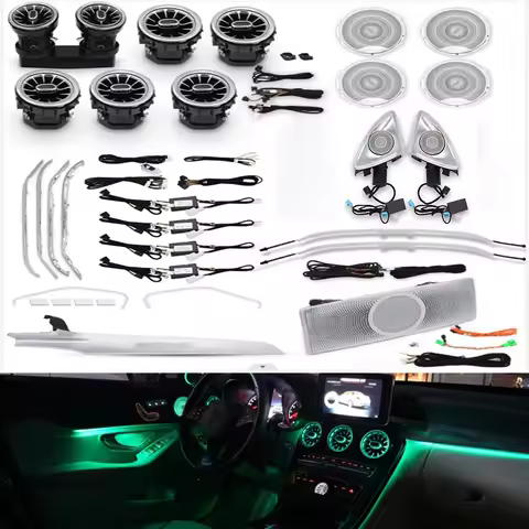 Ambient lighting 3/12/64 Colors For Mercedes-Benz C/GLC class Coupe AMG W205 C43 C63 X253 C300 LED D