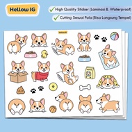 STICKER PACK | FUNNY DOG CORGI | CUTE DOG | HP WATERPROOF HIGH QUALITY LAPTOP SUITcase BOTTLE STICKE