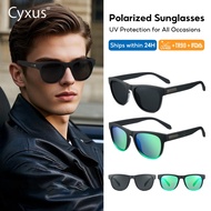 Cyxus Polarized Sunglasses Large Square Frame European And American Retro Men P1586
