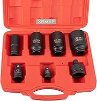 XRMXF 7-Piece 1/2 Power Impact Wrench Socket Set 12-Point Nut Impact Socket 24 30 32 36 mm Socket Se