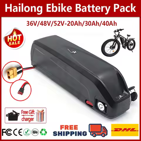 Hailong Battery 36V 48V 52V 20Ah 30Ah 40Ah 18Ah for Bafang BBS02 BBS03 BBSHD Motor Hailong Battery 3