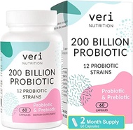 ▶$1 Shop Coupon◀  200 Billion CFUs Probiotics for Women &amp; Men - 12 Diverse Probiotic + Organic Prebi