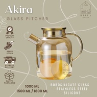 Akira Glass Pitcher Heat Resistant Plain Gold Glass Pitcher