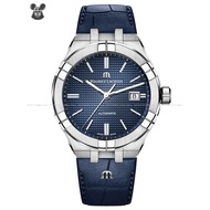 MAURICE LACROIX AI6008-SS001-430-1 Men's Watch AIKON Automatic 42mm Leather Strap Blue *Original
