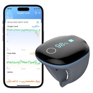 Wellue O2Ring Oxygen Monitor with Vibration Reminder -Bluetooth O2 Pulse Oximeter Rechargeable, Cont