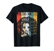 Juneteenth Flag BLM Afro Women June 19 1865 African American T-Shirt