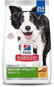 Hill's Science Diet Youthful Vitality Canine Adult 7+ Small/Toy Breed Chicken and Rice Dry Dog Food, 5.6kg