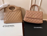 Chanel coco handle small mini 31 bag 米金