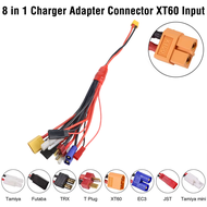 XT60 4.0MM Banana Connector To EC3 XT60 TRX JST Futaba T Plug 8 in 1 Charging Adapter Converter for 