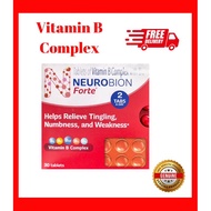 (New Pack) Neurobion Forte 30 Tablets Vitamin B1 B6 B12 - Expiry 12/26