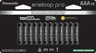 eneloop Panasonic BK-4HCCA12FA pro AAA High Capacity Ni-MH Pre-Charged Rechargeable Batteries, 12-Battery Pack