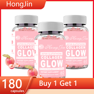 HongJin Collagen Glutathione Gummy Whitening Anti-Aging Skin Glow Collagen Vitamins beauty Gummies v