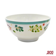 Eco Shop Melamine Ware Rice Bowl with Simple Leaf Prints 6 Inch (Approximately 15.2CM)