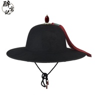 Ancient Children Hanfu Accessories Round Neck Robe Ming Dynasty Jinyi Wei Flying Fish Suit Big Brim 