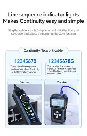 NOYAFA NF-8209Pro Network cable locator length measurement PoE tester break short circuit cross dete
