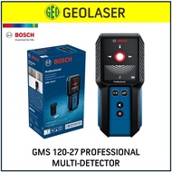 BOSCH GMS 120-27 PROFESSIONAL MULTI DETECTOR WALL SCANNER DETECT WOOD / LIVE WIRE / METAL MAX DETECT