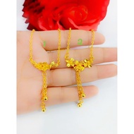 [acc pekanbaru] 24K CRYSTAL PLATED NECKLACE + 24K GOLD PLATED