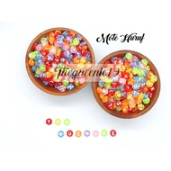 200pcs Transparent Round Letter Beads/ Alphabet Beads Alphabet Beads/ Color Letter Beads Round Shape