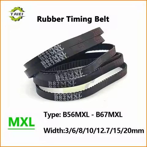 MXL Rubber Synchronous Belt B56 B57 B58 B59 B60 B61 B62 B63 B64 B65 B66 B67 Width 3-20mm MXL 3D Prin