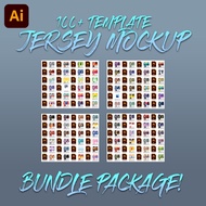 100+ Jersey Template Mockup (Bundle) Editable Adobe Illustrator