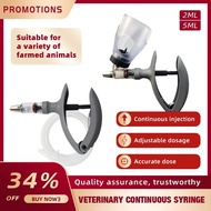 5ml Animal Automatic Syringe 2ml Continuous Veterinary Injection Catheter Chicken Feeding Vaccine De