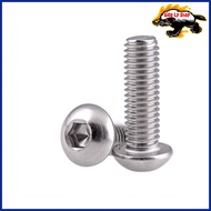Set 10 con Bulong Lục giác INOX 304 - Size M10 Đầu dù tròn (Đầu mo)