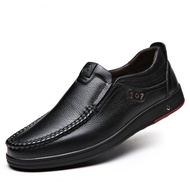 Acurve Large Size MenS Business Suit Leather Shoes Fashion Casual Breathable British Style Slip-On Leather Shoes