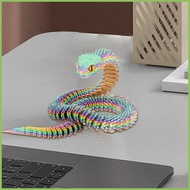 Small 3D Printed Snake Simulation 3D Print Snake Decor Movable 3D Printed Snake Toy Desk Decoration 
