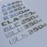 Mercedes-Benz Diesel A220d GLC250d GLE350d GLS350d E220d Word Mark Car Mark Rear Tail Mark Sticker