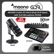 MAONO Caster E2 Gen2 Audio Interface Podcast mixer with Dual XLR Input AME2 Gen 2
