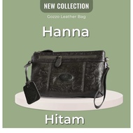 TAS SLEMPANG DAN CLUTCH WANITA KULIT SAPI MODEL HANA MOTIF BATIK/ GRATIS GRAVIR NAMA