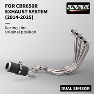 For CBR650R CBR650F CBR650 CB650F 2014-2025 Motorcycle Exhaust Tube Front Link Pipe Escape Full Syst