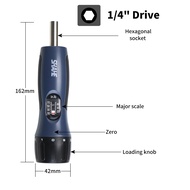 #WoW HHG# SHAHE Pre-set Torque Screwdriver 10-70 In-lb Torque Wrench Screwdriver Set with 10Bits Dur