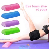 KAREN Yoga Pilates Roller, Blue Purple Pink Green Half Round EVA Massage Foam Roller,  EVA Yoga Bloc