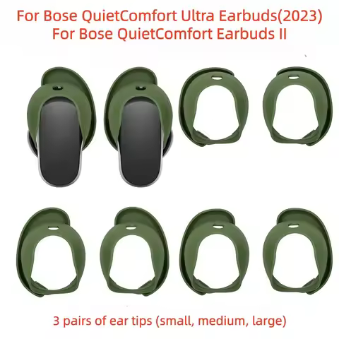 3 Pairs Replacement Earbuds Cover Silicone Dustproof Ear Tips Ear Caps for Bose QuietComfort Earbuds