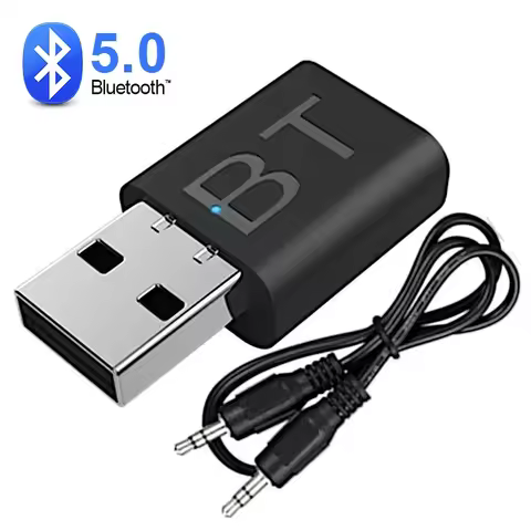 2 In 1 USB Bluetooth 5.0 Adapter Bluetooth Receiver USB Dongle Adapter Bluetooth 5.0 Audio Adapter T