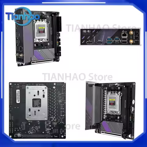 Motherboard for JGINYUE B650 AM5 for AMD Ryzen 7000 Series CPU DDR5 Dual Channel RAM ITX B650i Night