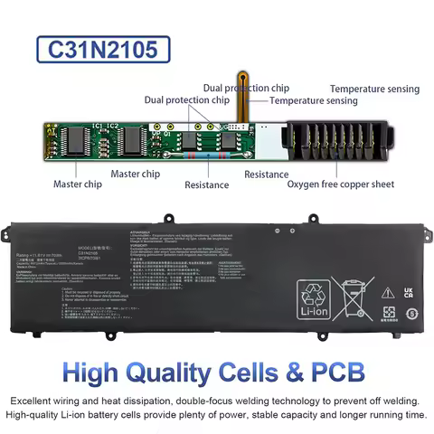 C31N2105 Battery for ASUS VivoBook 14X OLED X1403ZA，VivoBook S 16X M5602QA S5602ZA K6602HE M6500QF F