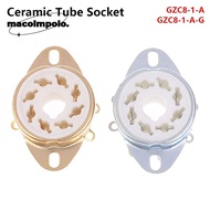 1Pcs Ceramic Tube Socket, Octal PCB Mount Valve Base,  Tin-Plated 8Pin K8A DIY GZC8-1-A GZC8-1-A-G f