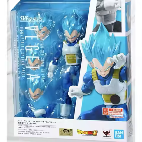 100% Original Bandai Sh Figuarts Shf Dragon Ball Vegeta Blue Hair Action Figures Anime Model Toys Fi