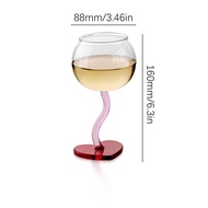 300ml Heart Bottom Glass Goblet Mug Champagne Red Wine Glass Cup Borosilicate Heat-resista Glass Coc