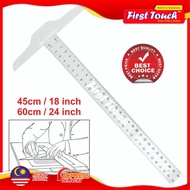 Plastic Metric Double Side T Square Ruler ( 45cm,18 inch / 60cm,24 inch)