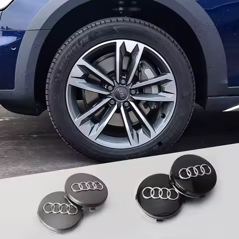 4PCS Car Replacement Wheel Center Hub Caps Hubcap Tire Rim Covers Decoration For Audi A1 A3 8P A4 B5