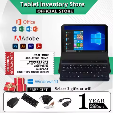 8 INCH AR3 Windows 10 Tablet PC Z8350 CPU 8GB RAM 128GB ROM 1280*800 Pixel build in 4000mAh Battery 